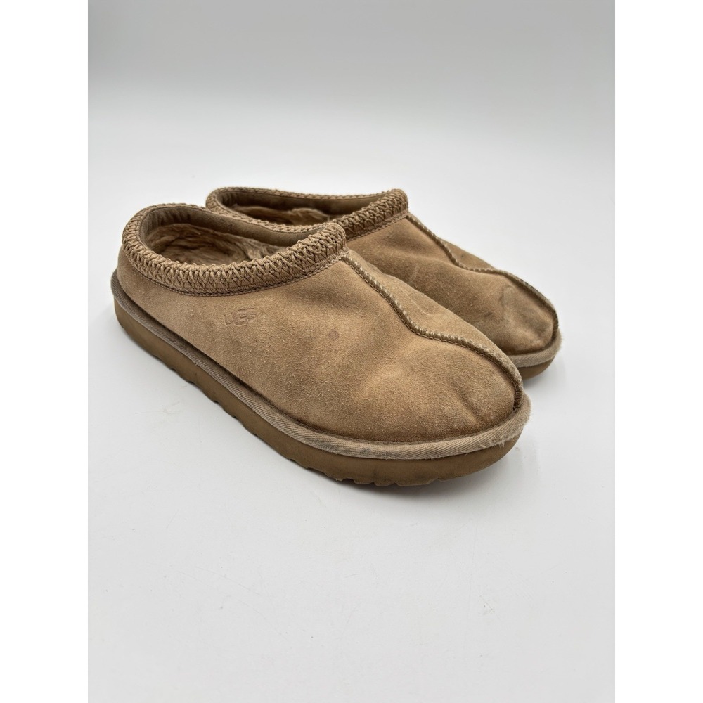 UGG Tasman Women's Size 8 Chestnut Suede Slip On Slippers Braided Trim